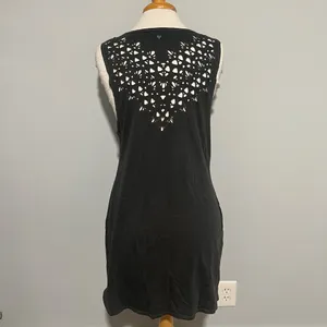 Billabong Dark Gray eyelet back mini dress tunic thumbnail 2