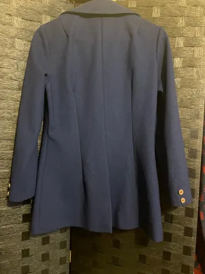 Vintage Queen Casuals 1970s Blazer Women’s Navy Blue Gold Accent Statement Piece thumbnail 11