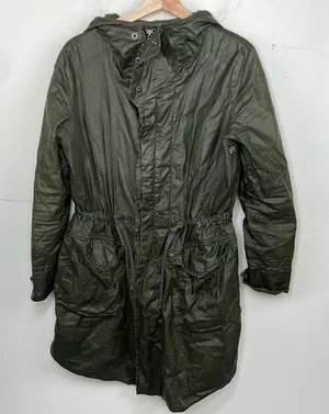 G-STAR RAW Women's Parka Jacket Hooded Black Cotton Pockets Zip size Small thumbnail 1