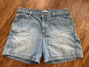Vintage Lee Carpenter Denim Jorts Women's 100% Cotton Hammer Loop Jean Shorts thumbnail 1