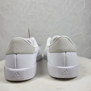 Adidas VL Court 3.0 Skate Sneakers Size 7 White Gold Leather Casual Everyday NEW thumbnail 5