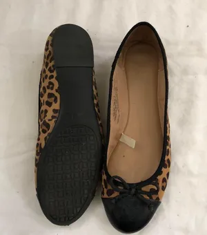 black brown cheetah leopard ballet flats bow-Size 8 thumbnail 6
