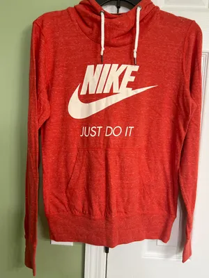Nike Orange Hooded shirt thumbnail 1