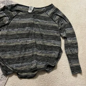 FREE PEOPLE oversized‎ space dye striped scoop neck balloon sleeve top thumbnail 7