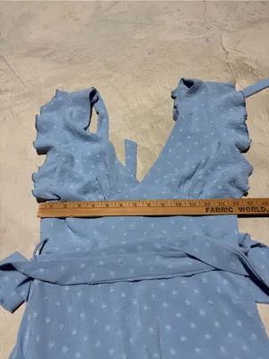 Altar’d state Blue Ruffle Wrap Maxi Dress NWT MSRP$90 Medium Florenzia thumbnail 3
