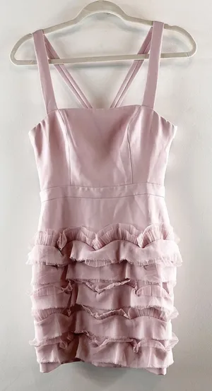 BCBGMaxazria Rebecka Mini Cutout Dress Lavender Purple 4 thumbnail 1