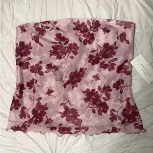Altar'd State Mesh Floral Tube Top thumbnail 1