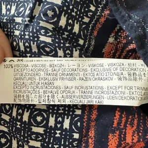 Zara Basic Moroccan Printed Blue/ orange pattern Tunic Dress Size Small thumbnail 10