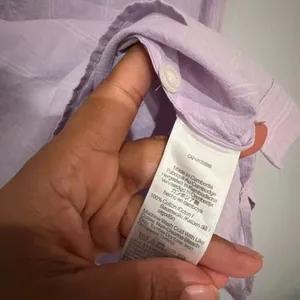 Madewell XS Lavender Button Down Long Sleeve Striped Pocket Shirt 100% Cotton #1 thumbnail 10