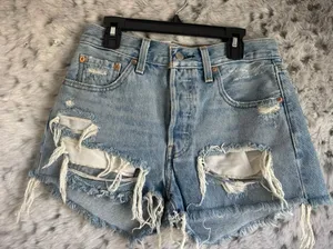 115. Levi’s 501 high rise shorts non stretch sz 25 nwt thumbnail 1