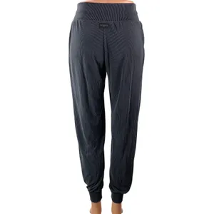 Victoria's Secret Womens Black Ribbed Knit Drawstring Trouser Jogger Pants Sz XS thumbnail 3
