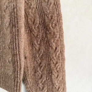 J. Crew Women’s Cable Knit Sweater Wool Alpaca Blend Soft Yarn in Brown S thumbnail 13
