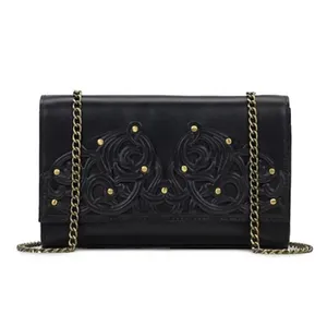 Patricia Nash Leather Clutch Crossbody Chain Bag Studded Italian Leather thumbnail 2