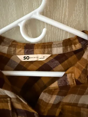 SO flannel knit combo size small NWOT Brown thumbnail 3