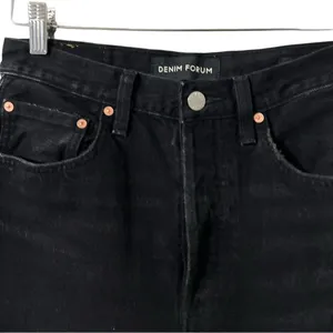 ARITZIA Denim Forum The Bonet High Rise Loose Black Ripped Destroyed Jeans thumbnail 3