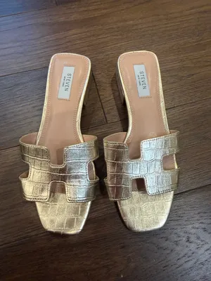 Seven NYC Metallic Gold Harlien Slide Sandal Size 9 - C30-116 thumbnail 5