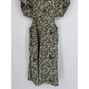 Rails Nyla Olive Vine Cut Out‎ Mini Dress Medium Green Floral Boho Summer Cotton thumbnail 9