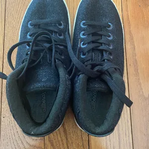 Women's Allbirds WPM Wool Piper Mids Black White 7-Eye Sneakers Size‎ 9 thumbnail 3