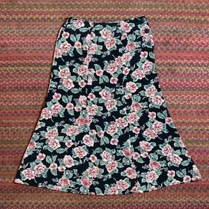 90s VINTAGE GRUNGE FLORAL MIDI / MAXI SKIRT thumbnail 1