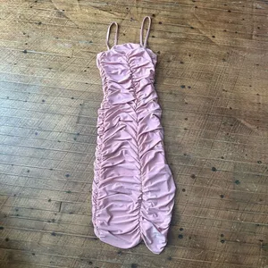Club L London ruched bodycon blush pink mini dress thumbnail 6