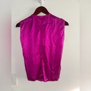 Amanda Uprichard Freya Silk Top in‎ Dark Pink Sz S thumbnail 3