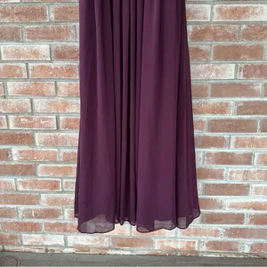 Bill Levkoff 1161 Bridesmaid Gown Dress Formal Open Back Halter Women’s 8 Purple thumbnail 4