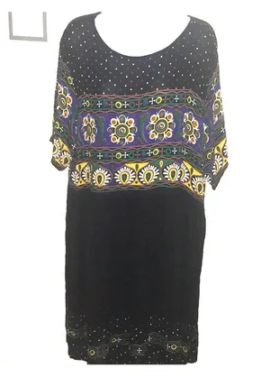 Beautiful Nordic patterned Boohoo s 18 dress thumbnail 4