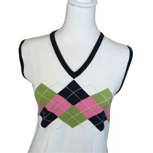 IZOD C-Flex Preppy Sleeveless Argyle Sweater Vest Size Small Tennis Prep Golf thumbnail 3