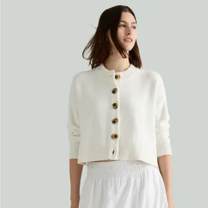 Quince 100% Organic Cotton Cropped Cardigan thumbnail 2