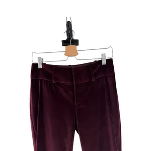Alice + Olivia‎ Olivia Burgundy Merlot Velvet Bootcut Trousers Pants Size 0 thumbnail 4