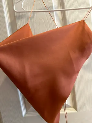 re:named Orange Soft Satin Crop Top thumbnail 3