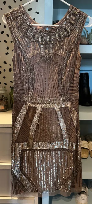 Aidan Mattox beaded cocktail dress thumbnail 1