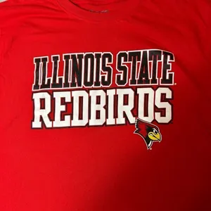 Illinois State Redbirds T Shirt Womens Large Red Champion Short Sleeve Tee‎ thumbnail 3