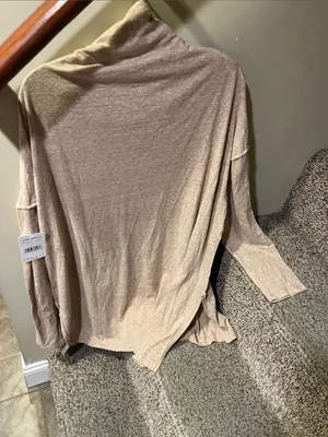 Free People Soft Beige Cowl-Neck Tunic thumbnail 1