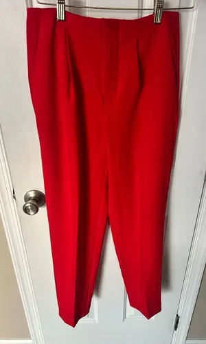 A New day red dress pants high rise size 2 stylish office wear thumbnail 1