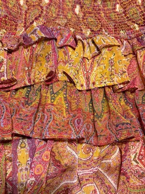 Zara Tiered Ruffle Colorful Mini Skirt thumbnail 6