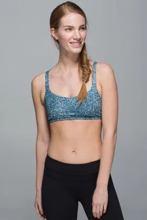 Lululemon Free to Be Bra Pebble Print Parfait Pink Alberta Lake Sports Bra thumbnail 2