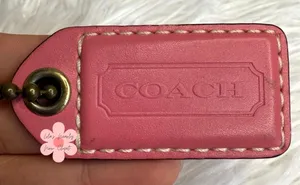 2.5" y2k COACH Fob Bag Charm Hang tag Hangtag thumbnail 1