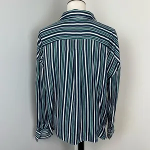Free People Mad About You Striped Satin Button Down Shirt Small thumbnail 7