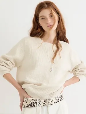 J Crew Ribbed Stretch Crew Neck Sweater - Small thumbnail 1