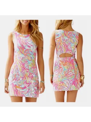 LILLY PULITZER Whiting Shift Mini Dress in Scuba To Cuba thumbnail 2