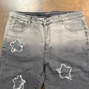 Faded Black Jeans Stars Ombre style Stars festival Party Statement Celestial fun thumbnail 4