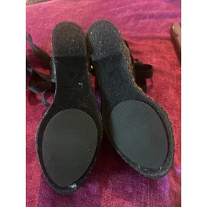 STUART WEITZMAN Marguerita Black Ankle Wrap Wedge Sandal Espadrille Shoes 5.5 36 thumbnail 5