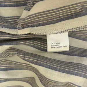 Anthropologie SEEN WORN KEPT Jenna Lurex Stripe Dress Blue White‎ Midi Size 12 thumbnail 12