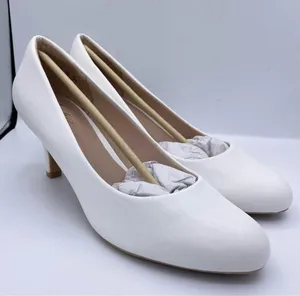Ankis low heel comfortable womens white pumps Size 8 thumbnail 4