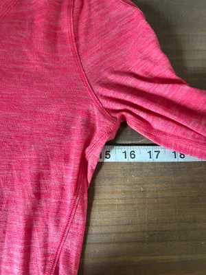 Lululemon 5 Mile Long Sleeve shirt Heathered Boom Juice Pink 4 top thumbnail 7