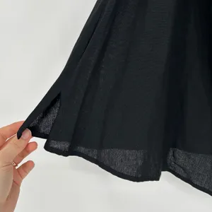 PRINCESS POLLY Mini Dress Womens 10 LBD Baddie Grunge Black Cotton Linen Blend thumbnail 4