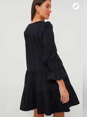 Pomander Place Navy Cotton Poplin Kenzo Dress M thumbnail 4