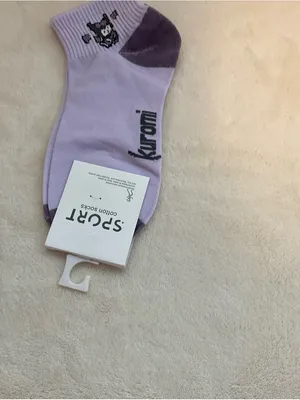 Sporto Lavender Athletic Crew Socks with Charcoal Accents thumbnail 2