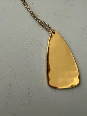 Gorjana Gold long hammered Necklace thumbnail 6